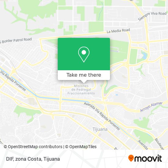 Mapa de DIF, zona Costa