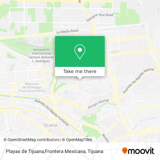 Playas de Tijuana,Frontera Mexicana map
