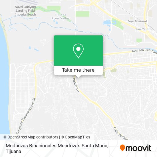 Mudanzas Binacionales Mendoza's Santa Maria map