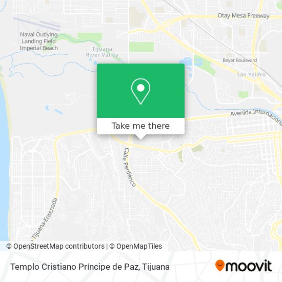 Mapa de Templo Cristiano Príncipe de Paz