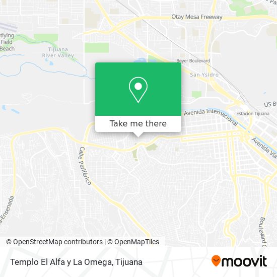 Templo El Alfa y La Omega map