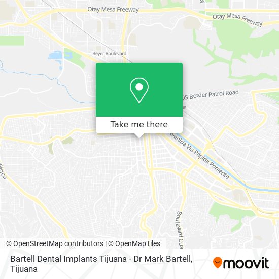 Mapa de Bartell Dental Implants Tijuana - Dr Mark Bartell