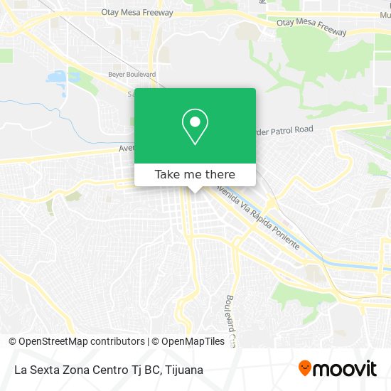 La Sexta Zona Centro Tj BC map