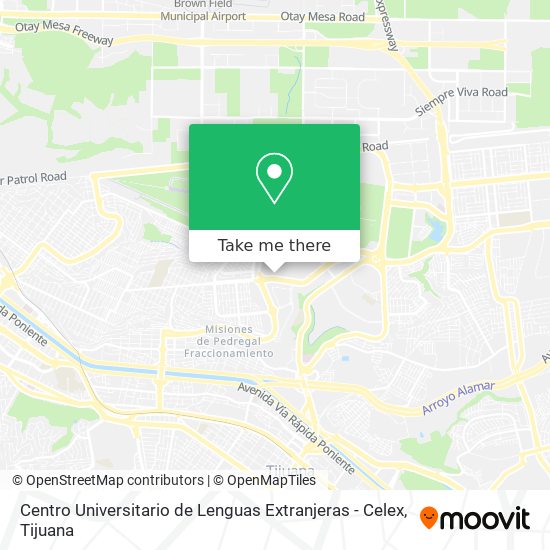 Mapa de Centro Universitario de Lenguas Extranjeras - Celex
