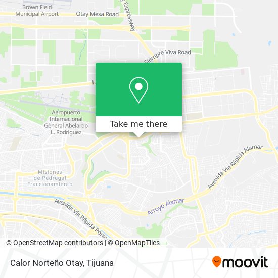 Calor Norteño Otay map