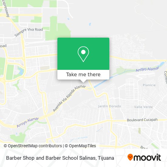 Barber Shop and Barber School Salinas map