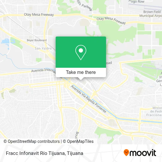 Fracc Infonavit Río Tijuana map