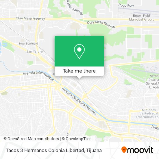 Mapa de Tacos 3 Hermanos Colonia Libertad