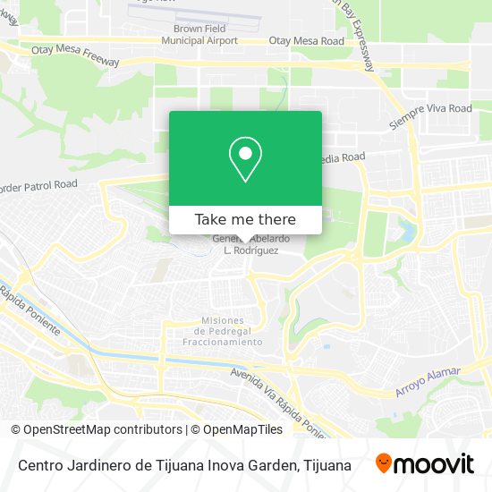 Mapa de Centro Jardinero de Tijuana Inova Garden