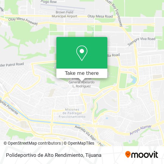 Mapa de Polideportivo de Alto Rendimiento