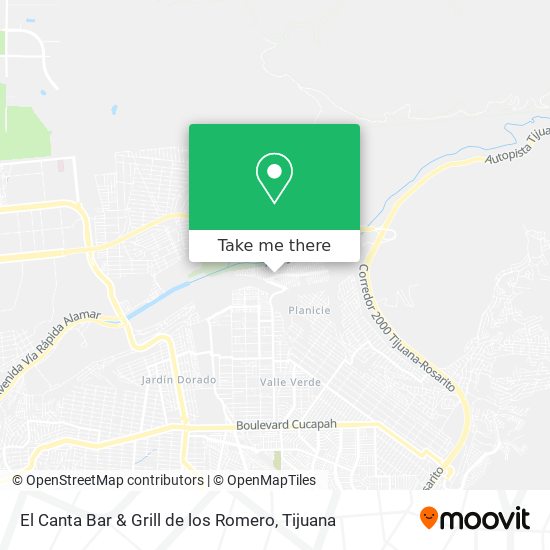 Mapa de El Canta Bar & Grill de los Romero