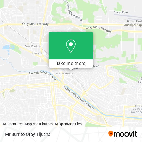 Mapa de Mr.Burrito Otay
