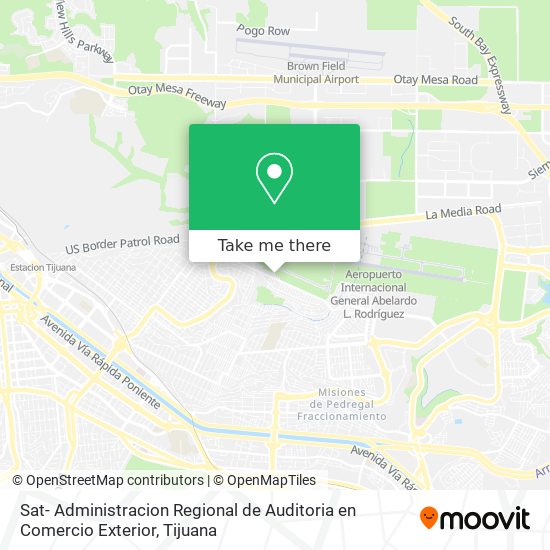 Sat- Administracion Regional de Auditoria en Comercio Exterior map