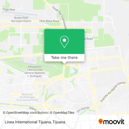 Linea International Tijuana map