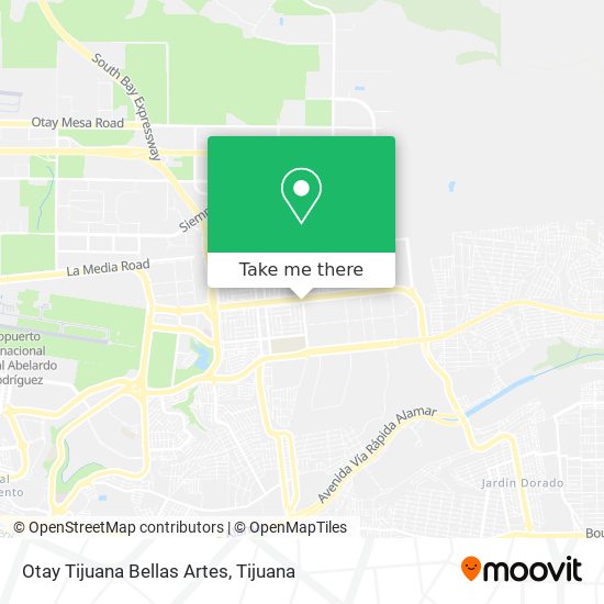 Mapa de Otay Tijuana Bellas Artes