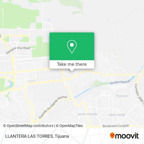 Mapa de LLANTERA LAS TORRES