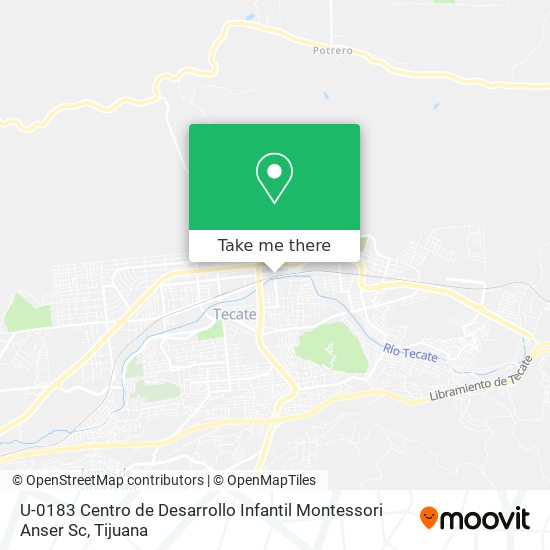 U-0183 Centro de Desarrollo Infantil Montessori Anser Sc map