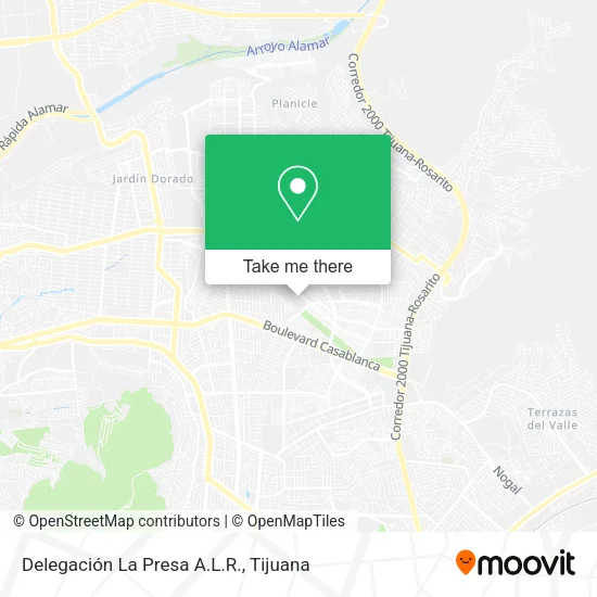 Delegación La Presa A.L.R. map
