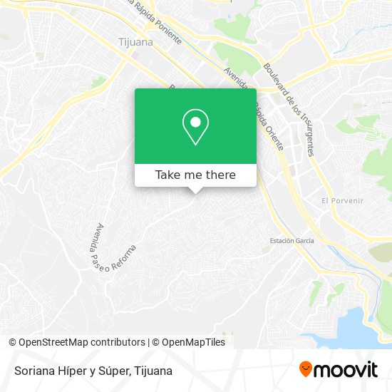 Soriana Híper y Súper map