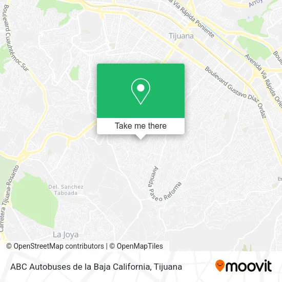 ABC Autobuses de la Baja California map