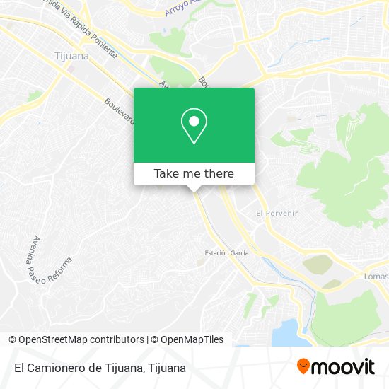 El Camionero de Tijuana map