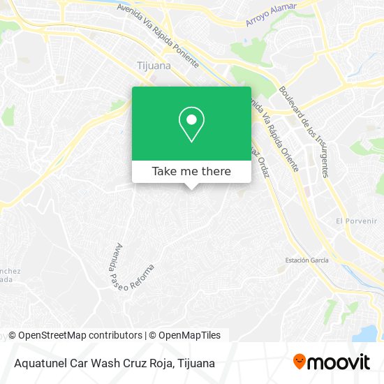 Aquatunel Car Wash Cruz Roja map