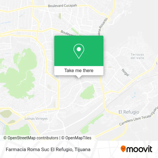 Mapa de Farmacia Roma Suc El Refugio