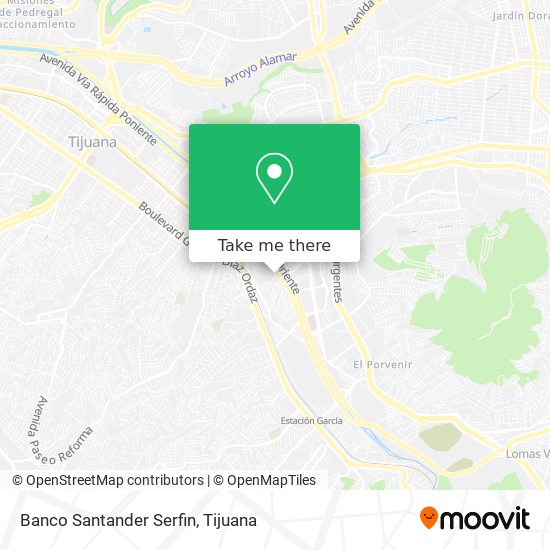 Banco Santander Serfin map