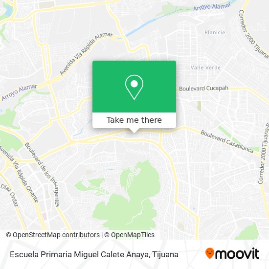 Mapa de Escuela Primaria Miguel Calete Anaya