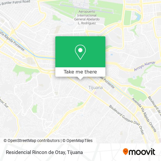 Mapa de Residencial Rincon de Otay