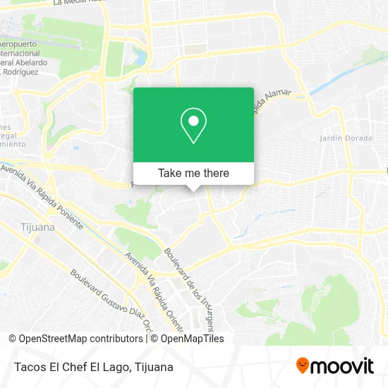 Tacos El Chef El Lago map