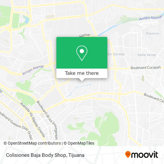 Colisiones Baja Body Shop map