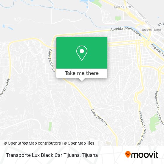 Mapa de Transporte Lux Black Car Tijuana