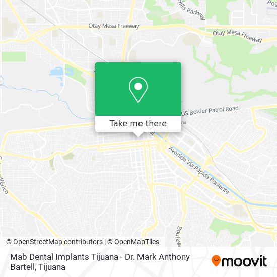 Mapa de Mab Dental Implants Tijuana - Dr. Mark Anthony Bartell