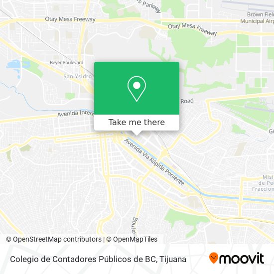 Colegio de Contadores Públicos de BC map