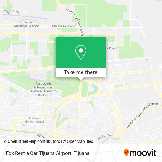 Mapa de Fox Rent a Car Tijuana Airport