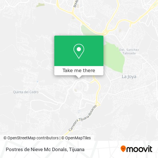Postres de Nieve Mc Donals map