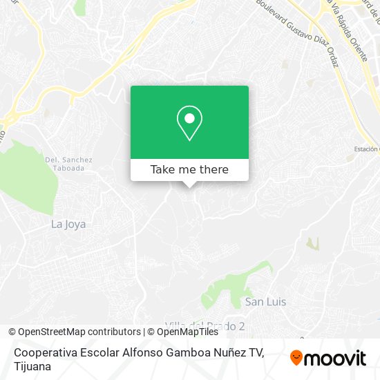 Mapa de Cooperativa Escolar Alfonso Gamboa Nuñez TV