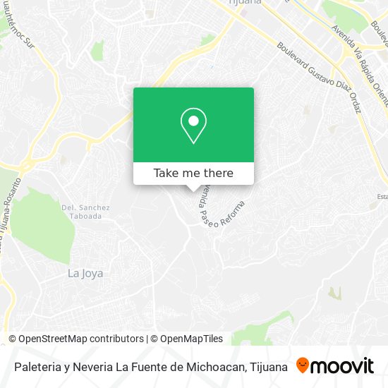 Paleteria y Neveria La Fuente de Michoacan map