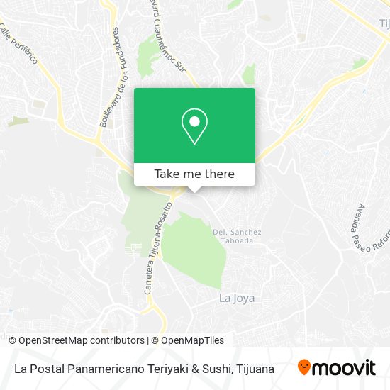 Mapa de La Postal Panamericano Teriyaki & Sushi