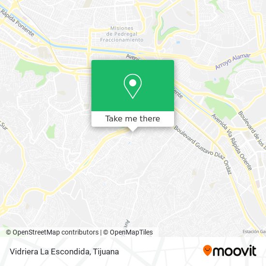Vidriera La Escondida map