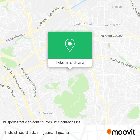 Industrias Unidas Tijuana map