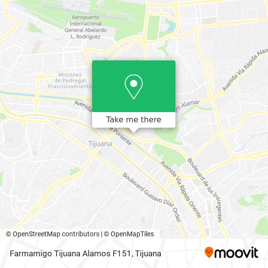 Mapa de Farmamigo Tijuana Alamos F151