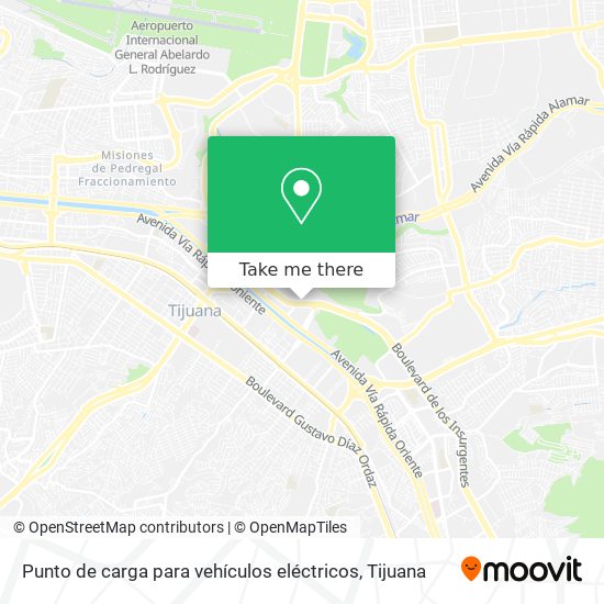 Punto de carga para vehículos eléctricos map