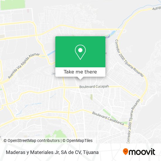 Maderas y Materiales Jr, SA de CV map