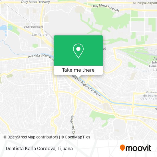 Mapa de Dentista Karla Cordova