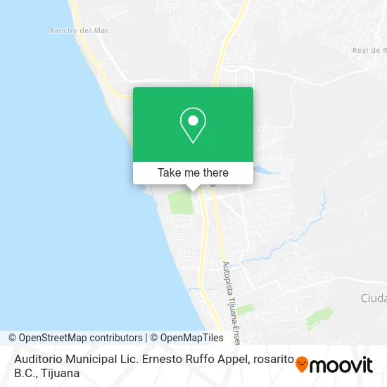 Auditorio Municipal Lic. Ernesto Ruffo Appel, rosarito B.C. map