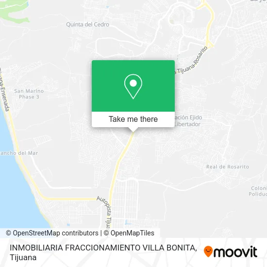 Mapa de INMOBILIARIA FRACCIONAMIENTO VILLA BONITA
