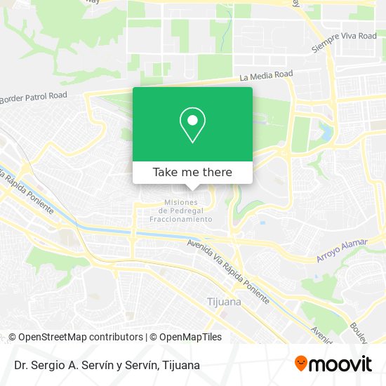Dr. Sergio A. Servín y Servín map