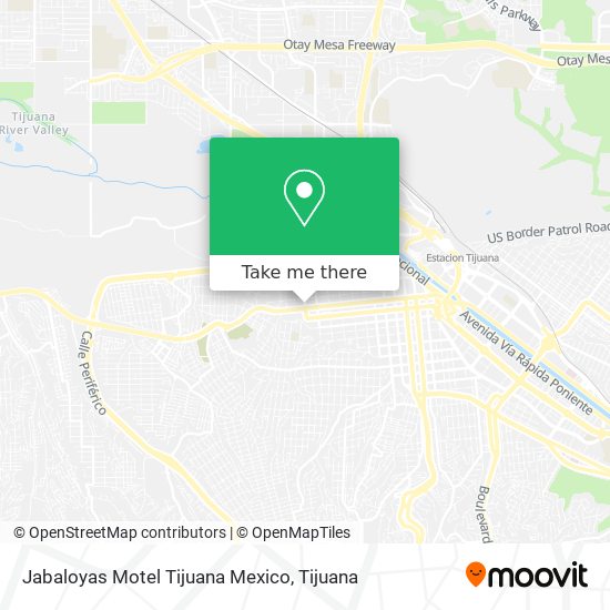 Jabaloyas Motel Tijuana Mexico map